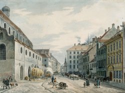 Heinrich Adam: La Neuhauser Strasse, 1828, Museo Civico di Monaco di Baviera