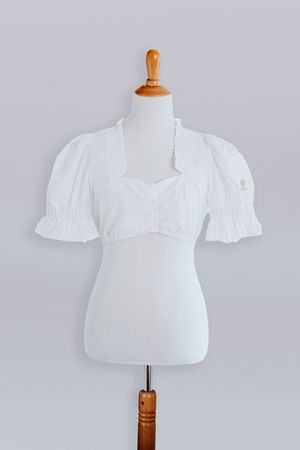 Camicetta Dirndl manica 3/4 con volant