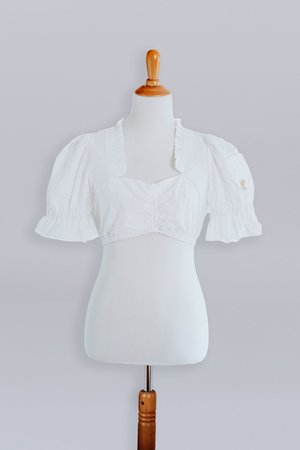 Dirndl blouse with ruffled sleeves